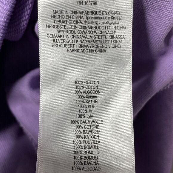 HERVE LEGER Dolman Sweatshirt Women Large Purple French Terry Cotton Crop Logo - Picture 15 of 16